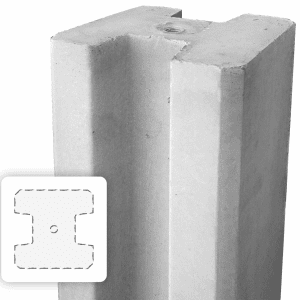 Betonpaal – sleufpaal - tussenpaal, grijs, 11x11x270 cm